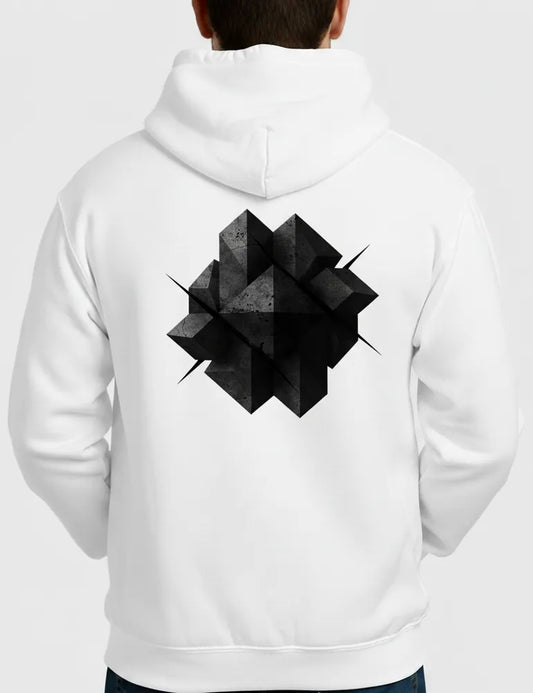 The Construct No.01 Hoodie - Abstract Brutalist Geometry image 1