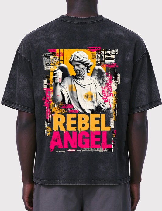 Angel Rebel No. 04 Boxy Vintage Washed Tee | The Archive Series