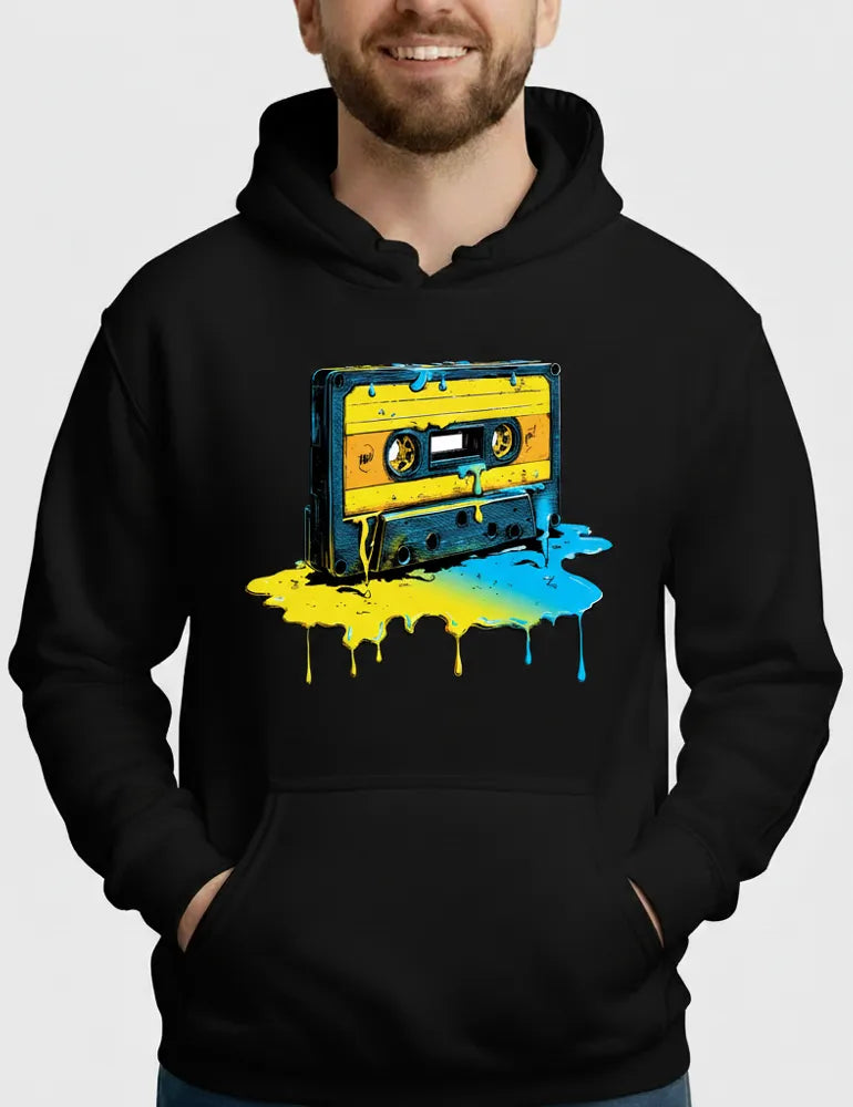 Liquid Frequency No. 02 - Melting Cassette Pop Art Hoodie | The Debris Series by Kaelo X image 1