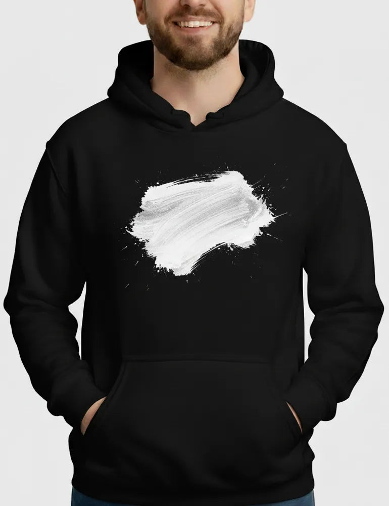 Kinetic Silence No. 01 Hoodie - Aggressive Sumi-e Ink Stroke image 1