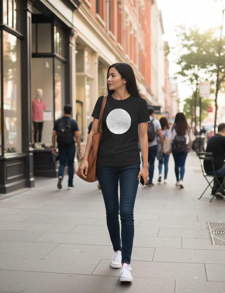Absolute Zero No. 01 T-Shirt - Minimalist Glitch Circle image 2