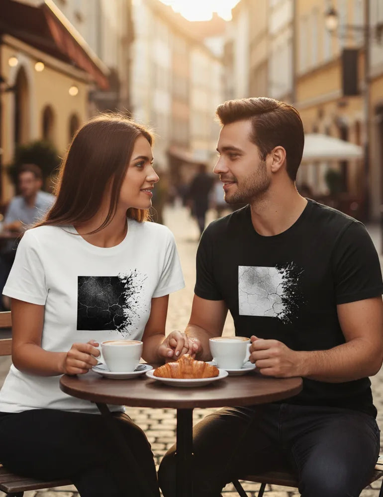 Unisex Eroded Order No. 05 T-Shirt - Distressed Grunge Square image 4