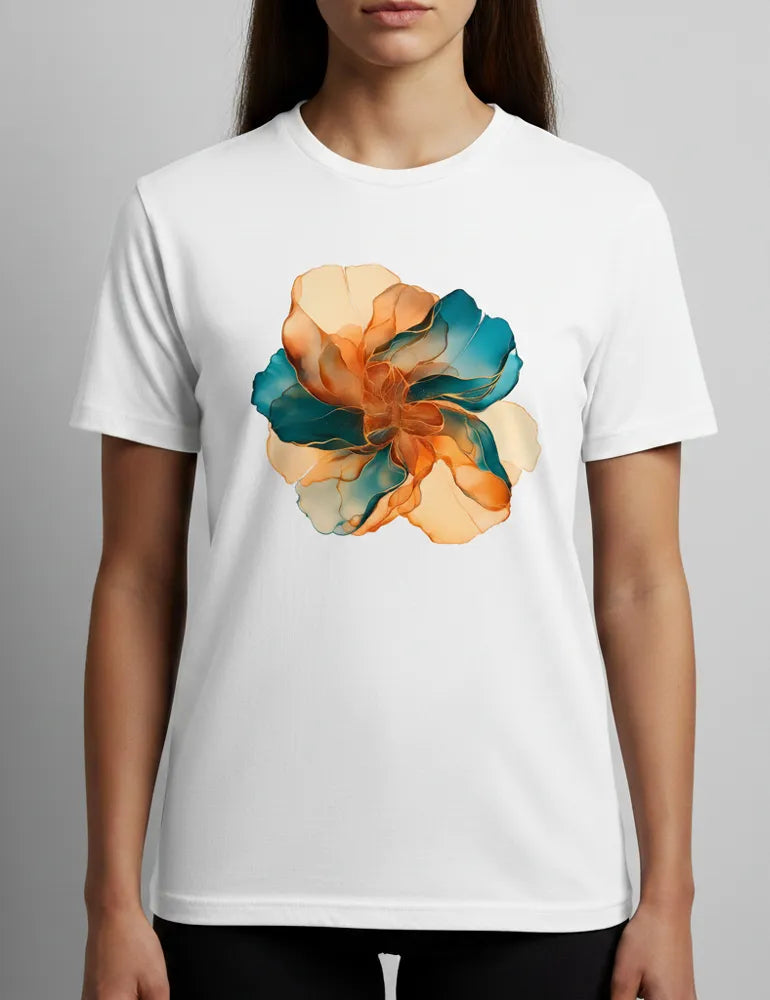Solar Flare No. 01 - Unisex Lightweight Abstract Watercolor Tee | The Liquid Light Series image 1