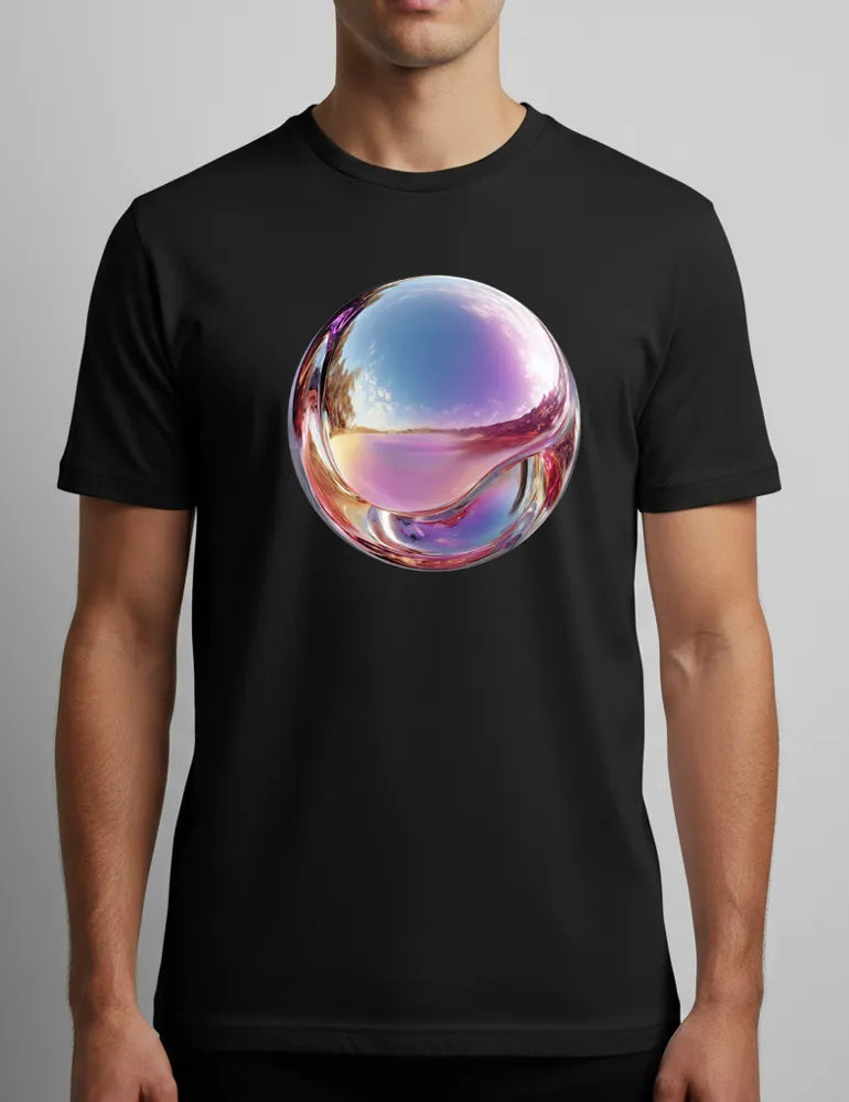 Iridescent Echo No. 05 - Unisex 3D Holographic Chrome Tee | Ryu Tanaka Signature Series image 1