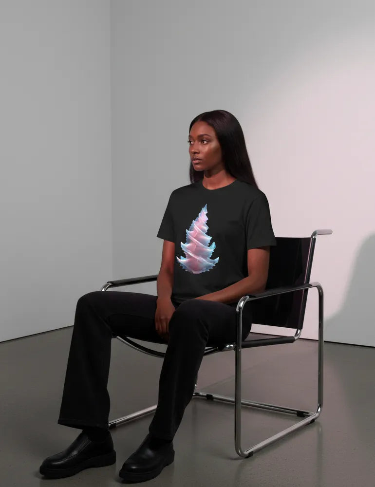 Radiant Spiral No. 02 - Unisex 3D Frosted Glass Tree Tee | Ryu Tanaka Signature Series image 6