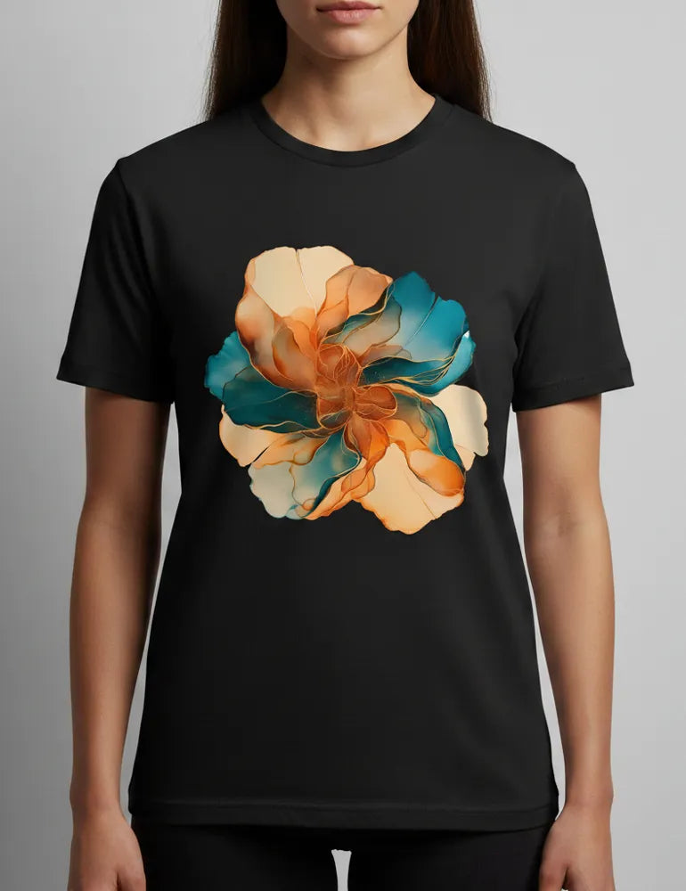 Solar Flare No. 01 - Unisex Lightweight Abstract Watercolor Tee | The Liquid Light Series image 0