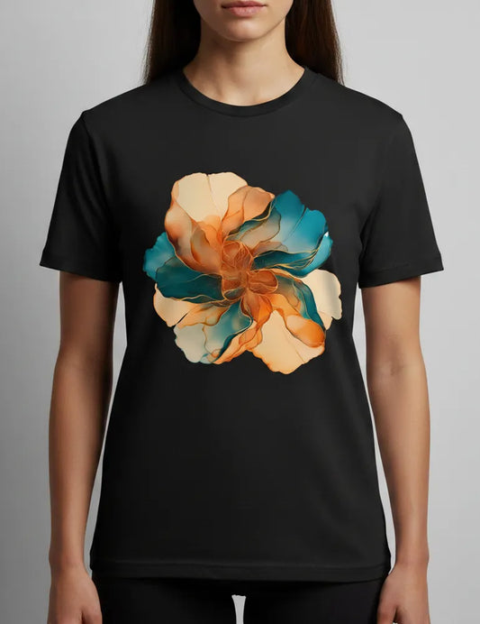 Solar Flare No. 01 - Unisex Lightweight Abstract Watercolor Tee | The Liquid Light Series image 0