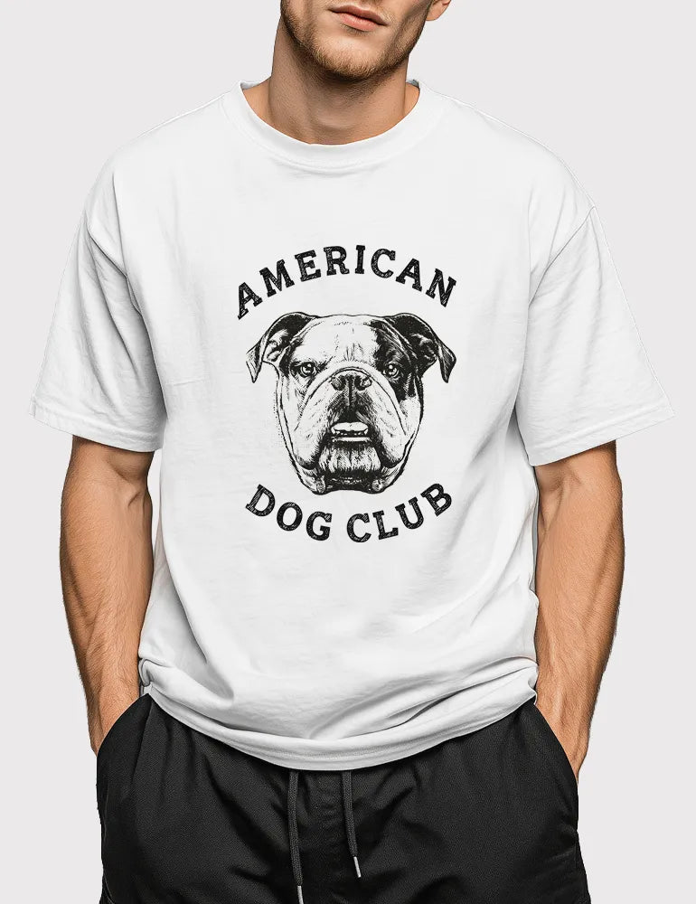 Unisex Vintage Bulldog Graphic T-Shirt - 1970s American Dog Club Emblem | Retro Streetwear image 3