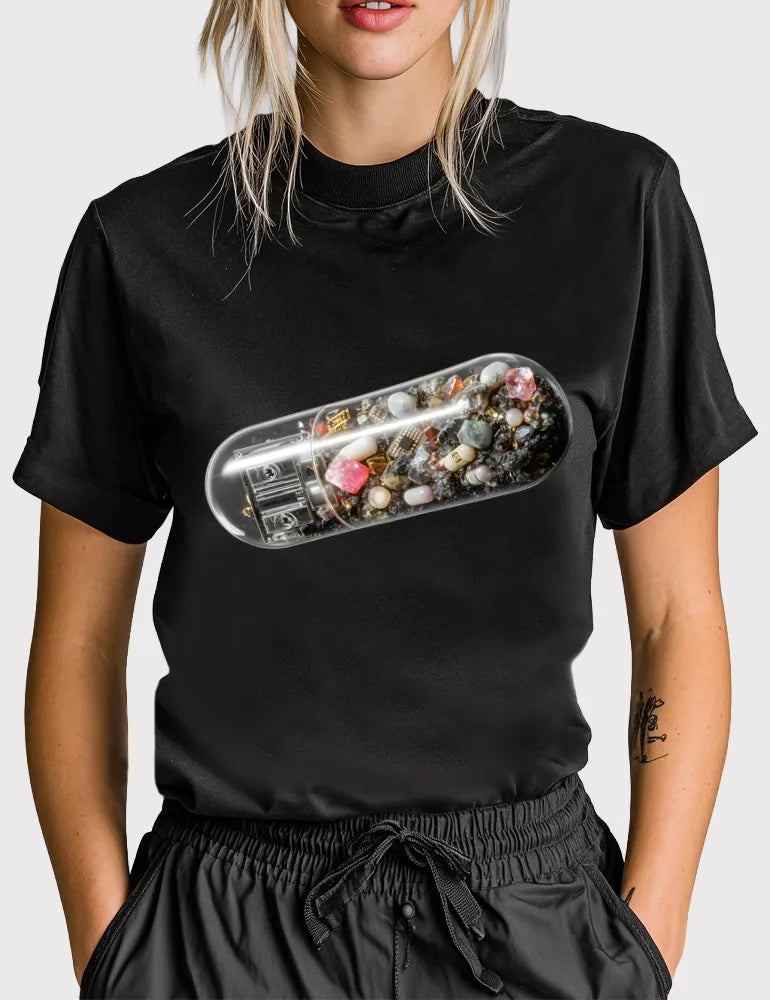 Chronos Capsule No. 08 - Unisex Sci-Fi Minimalist Graphic Tee | Digital Utopia Series by Ryu Tanaka image 1