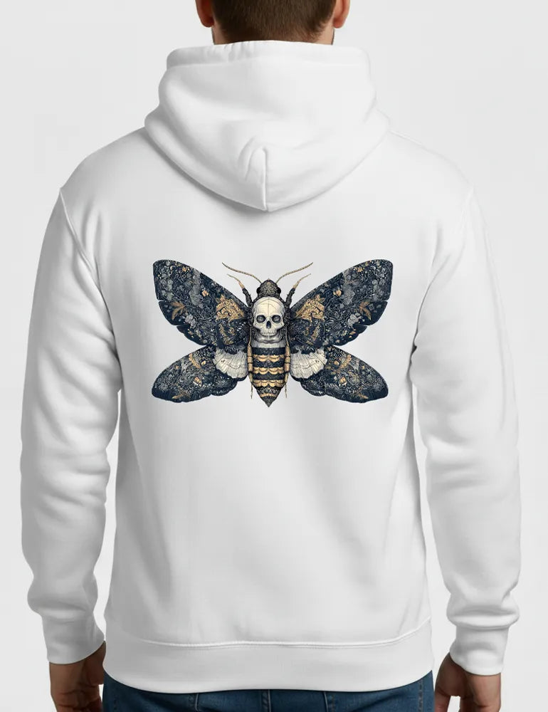 Silent Witness No. 08 - Death's-head Hawkmoth Back Print Hoodie | Seraphina Black Signature Series image 0