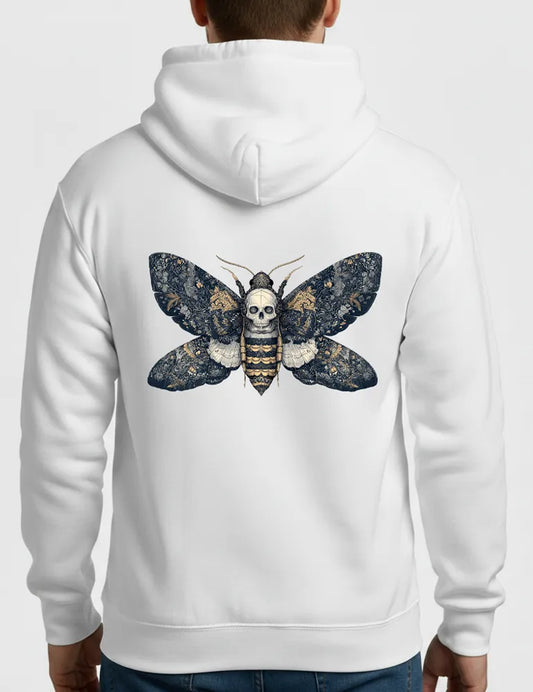 Silent Witness No. 08 - Death's-head Hawkmoth Back Print Hoodie | Seraphina Black Signature Series image 0