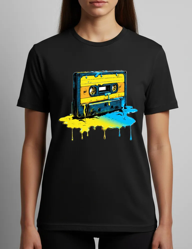 Liquid Frequency No. 02 - Unisex Melting Cassette Pop Art Tee | The Debris Series by Kaelo X image 0