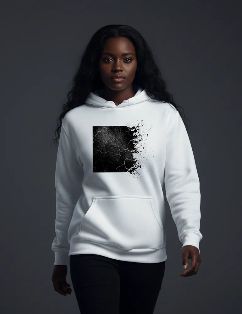 Eroded Order No. 05 - Distressed Grunge Square Hoodie | Julian Hayes Signature Series image 5