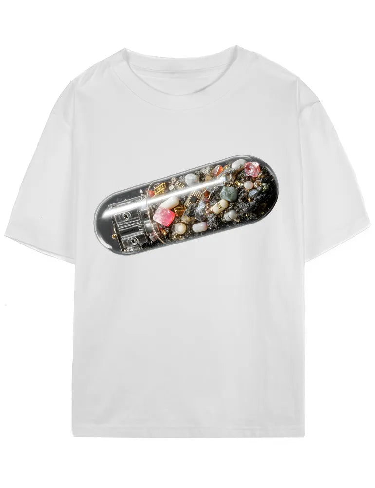 Chronos Capsule No. 08 - Unisex Sci-Fi Minimalist Graphic Tee | Digital Utopia Series by Ryu Tanaka image 2