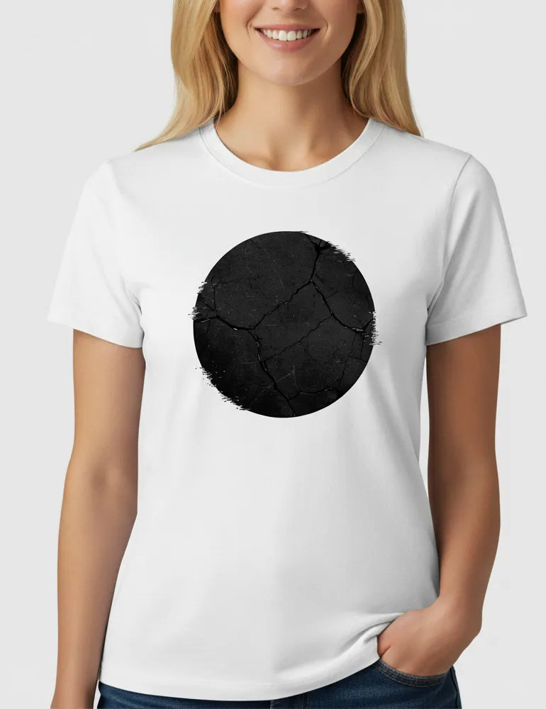 Absolute Zero No. 01 T-Shirt - Minimalist Glitch Circle image 1