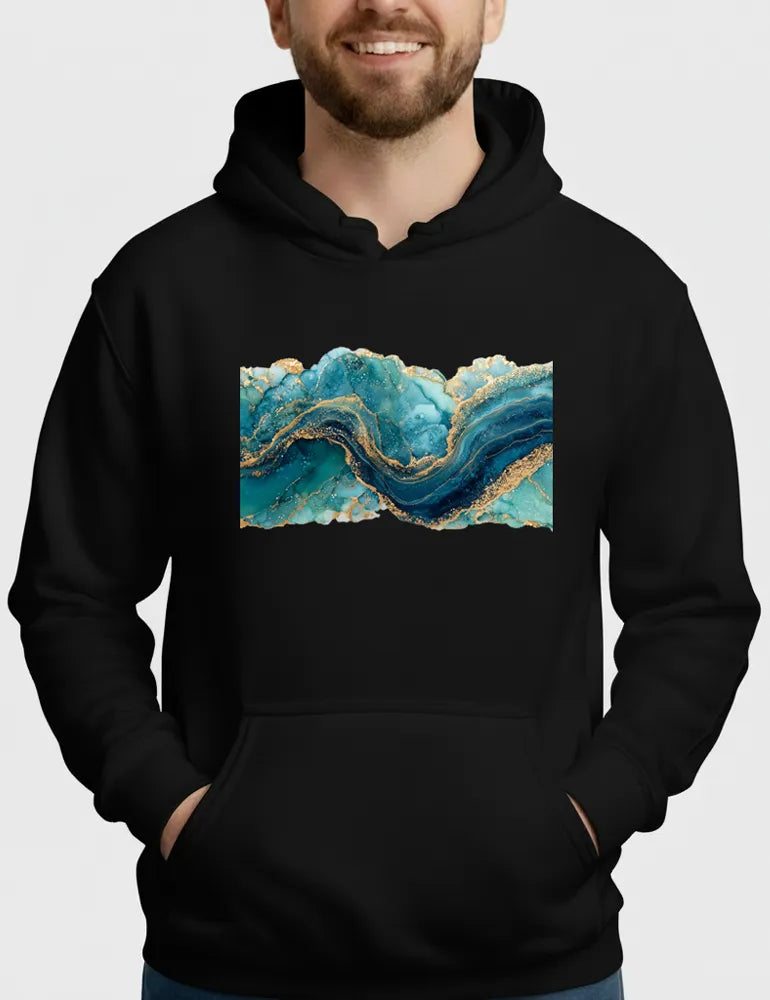 Mosaic Soul No. 10 - Deconstructed Mediterranean Art Hoodie | The Liquid Light Series image 0