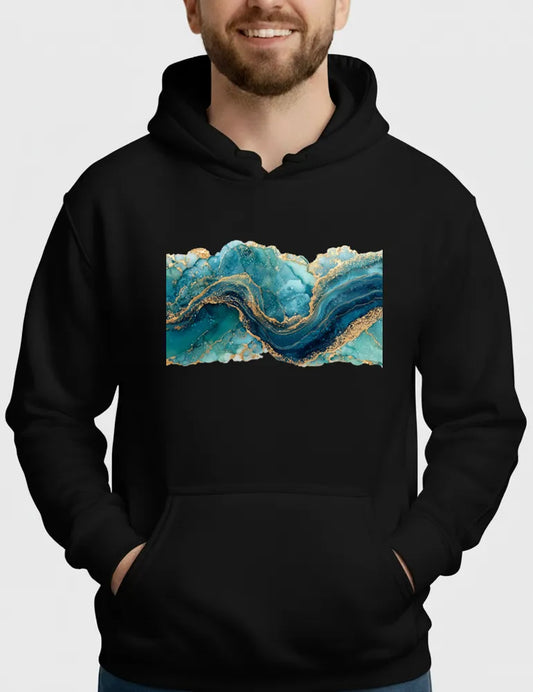Mosaic Soul No. 10 - Deconstructed Mediterranean Art Hoodie | The Liquid Light Series image 0