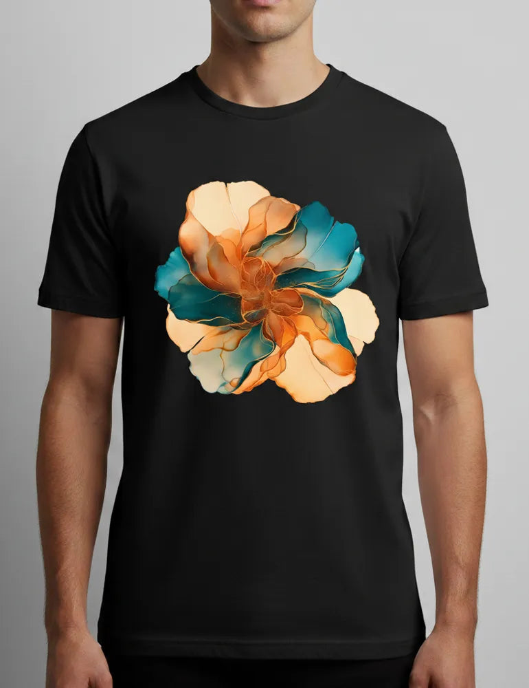 Solar Flare No. 01 - Unisex Lightweight Abstract Watercolor Tee | The Liquid Light Series image 2