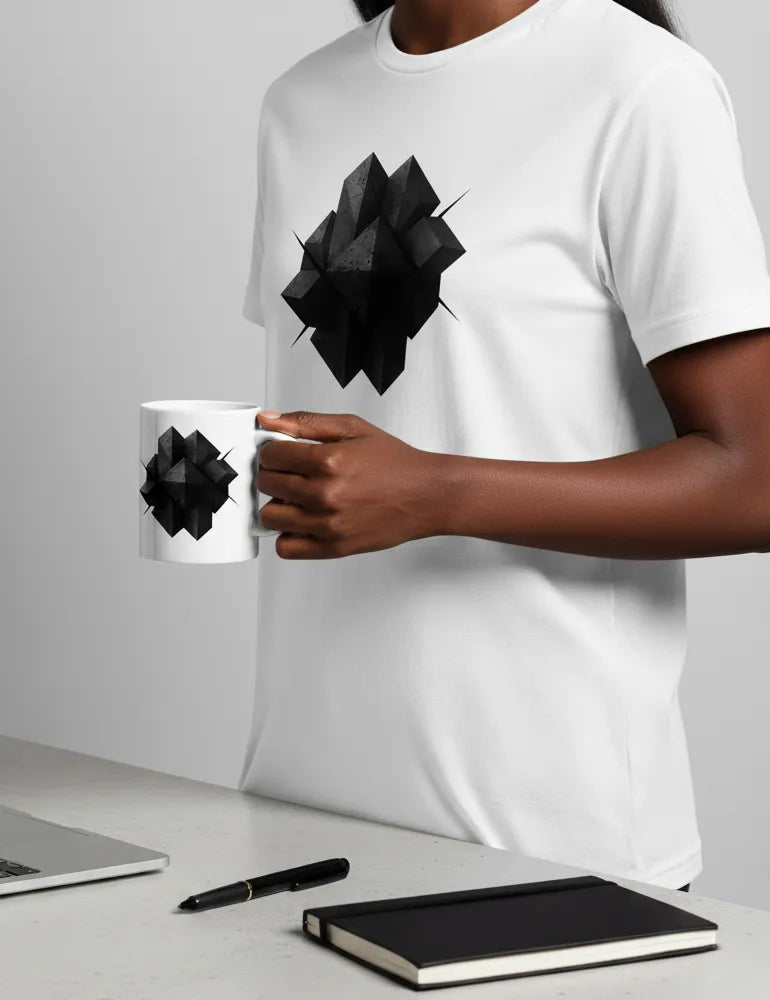 The Construct No. 01 - Brutalist Geometric Art Mug | Julian Hayes Artist Series image 2