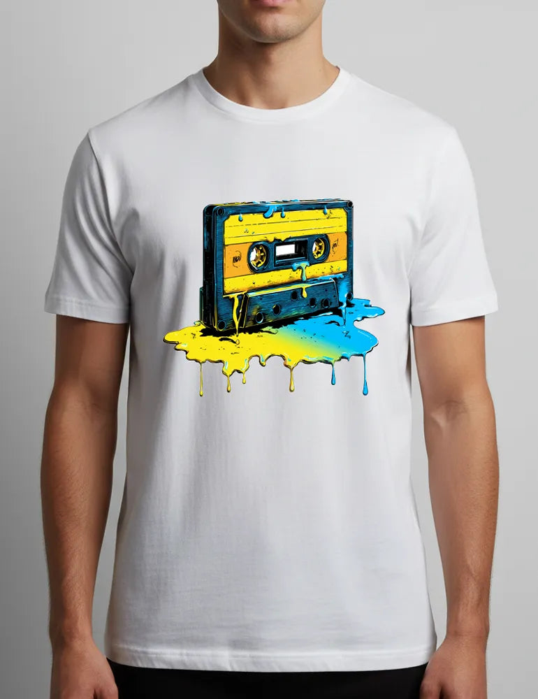 Liquid Frequency No. 02 - Unisex Melting Cassette Pop Art Tee | The Debris Series by Kaelo X image 2