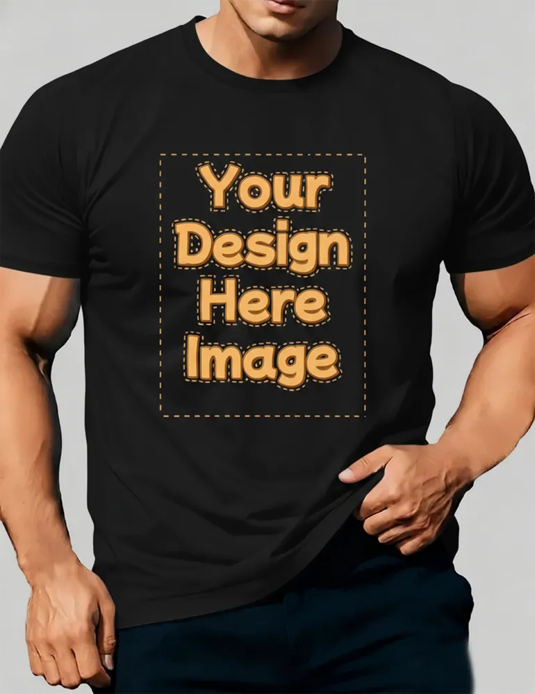 Men's Plus Size Custom T Shirts Design Your Own Shirt Add Text/Image/Logo Personalized Tops image 1