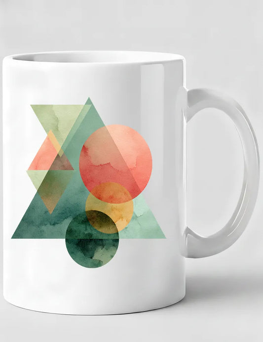 Solar Spectrum No. 09 - Vivid Geometric Watercolor Art Mug | Elara Vane Artist Series image 0