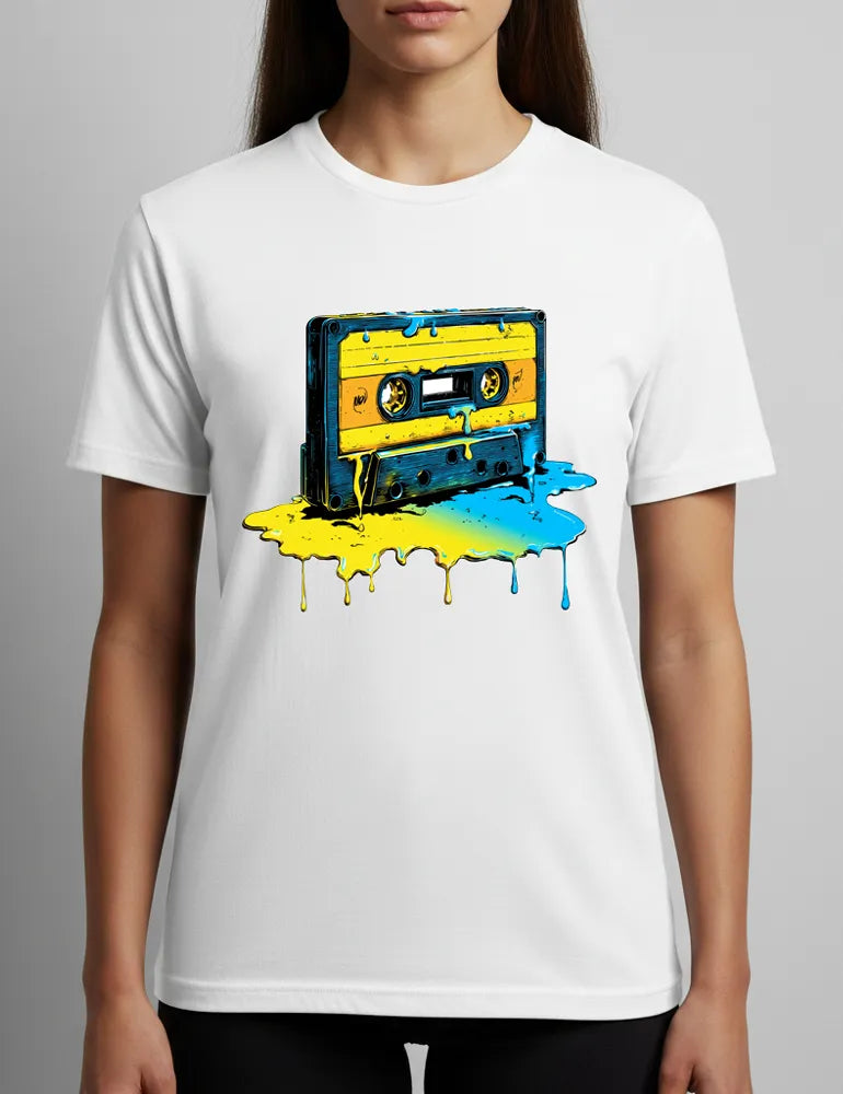 Liquid Frequency No. 02 - Unisex Melting Cassette Pop Art Tee | The Debris Series by Kaelo X image 1
