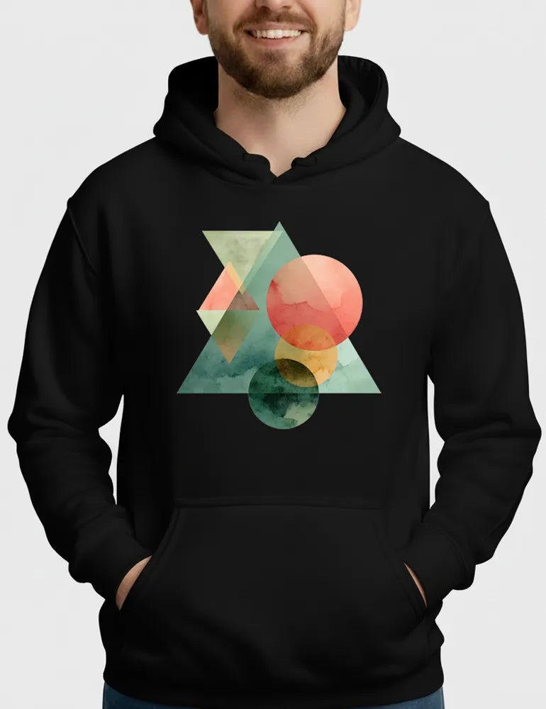 Solar Spectrum No. 09 - Vivid Geometric Watercolor Hoodie | The Liquid Light Series image 3
