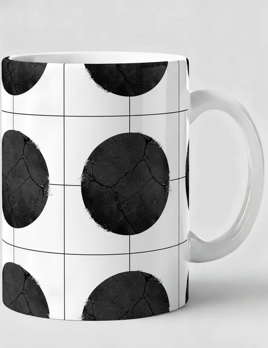 Absolute Zero No. 01 - Distressed Glitch Circle Art Mug | Julian Hayes Artist Series image 0