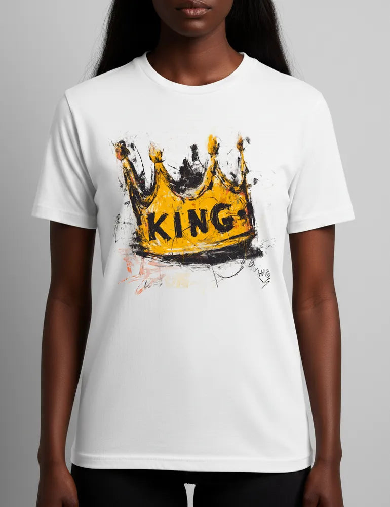 Sovereign Static No. 05 - Unisex Basquiat Style Crown Tee | The Debris Series by Kaelo X image 3