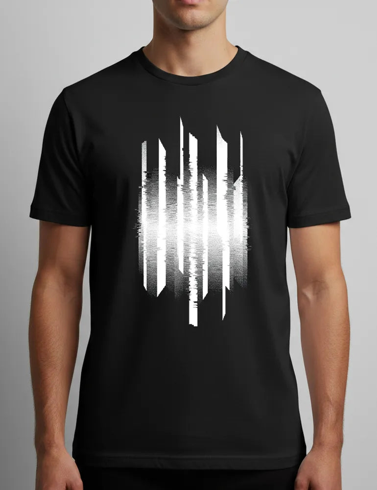 Vertical Interference No. 04 - Unisex Cyberpunk Glitch Tee | Julian Hayes Signature Series image 0