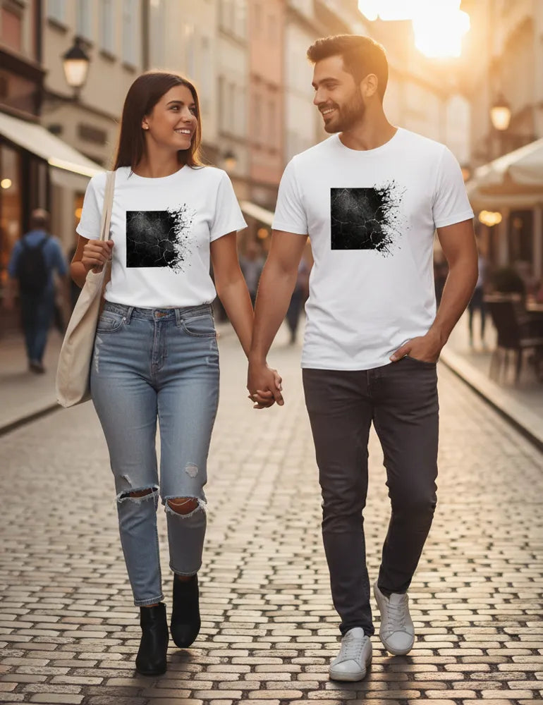 Unisex Eroded Order No. 05 T-Shirt - Distressed Grunge Square image 5