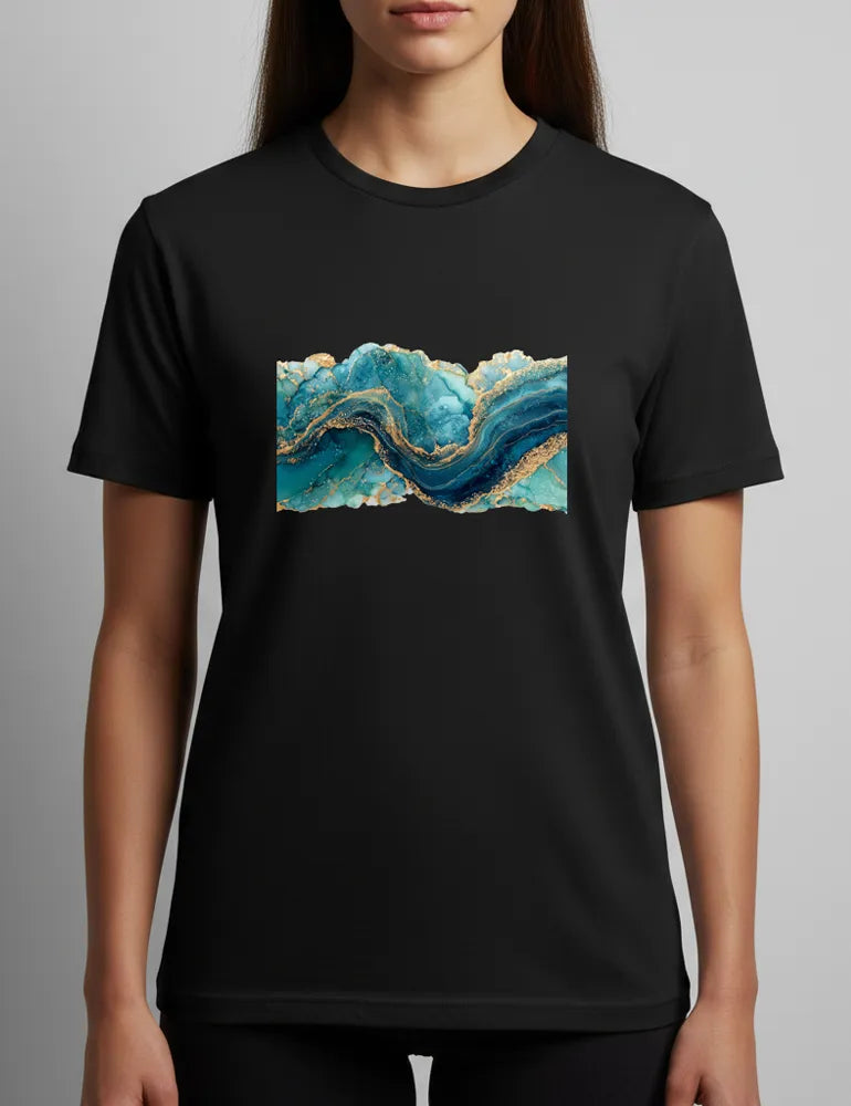 Mosaic Soul No. 10 - Unisex Deconstructed Mediterranean Art Tee | The Liquid Light Series image 1