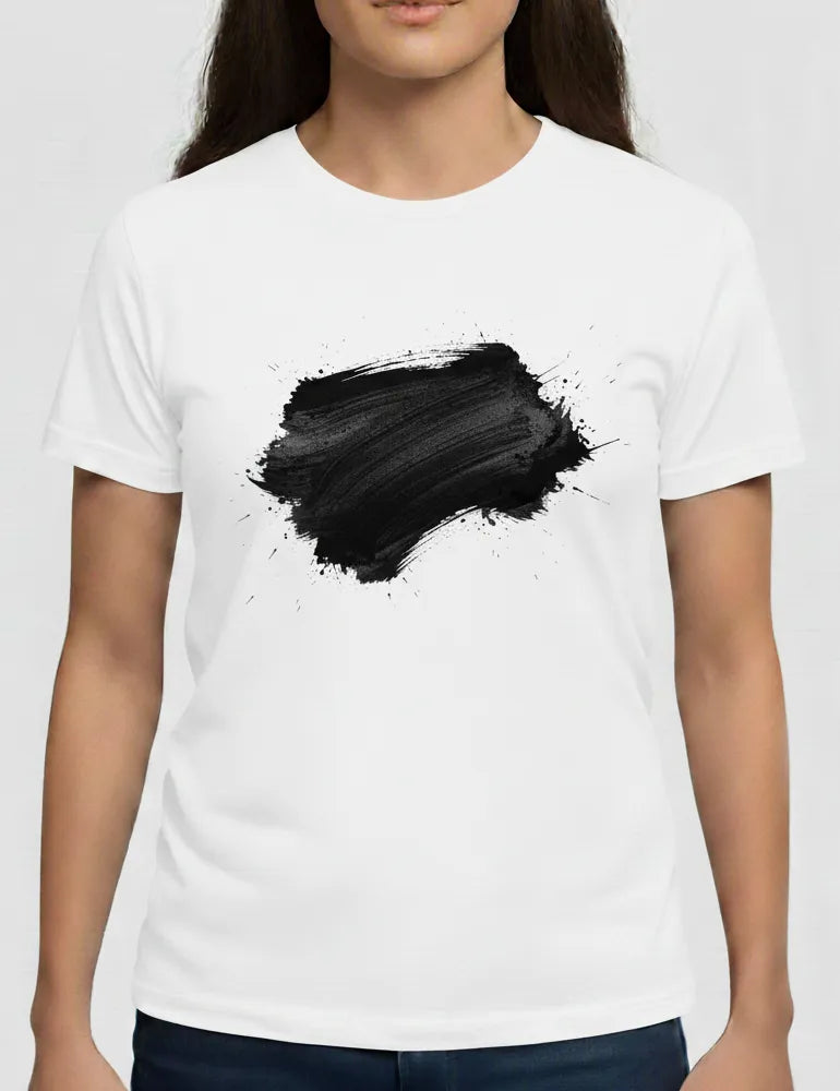 Unisex Kinetic Silence No. 01 T-Shirt - Aggressive Sumi-e Ink Stroke image 1