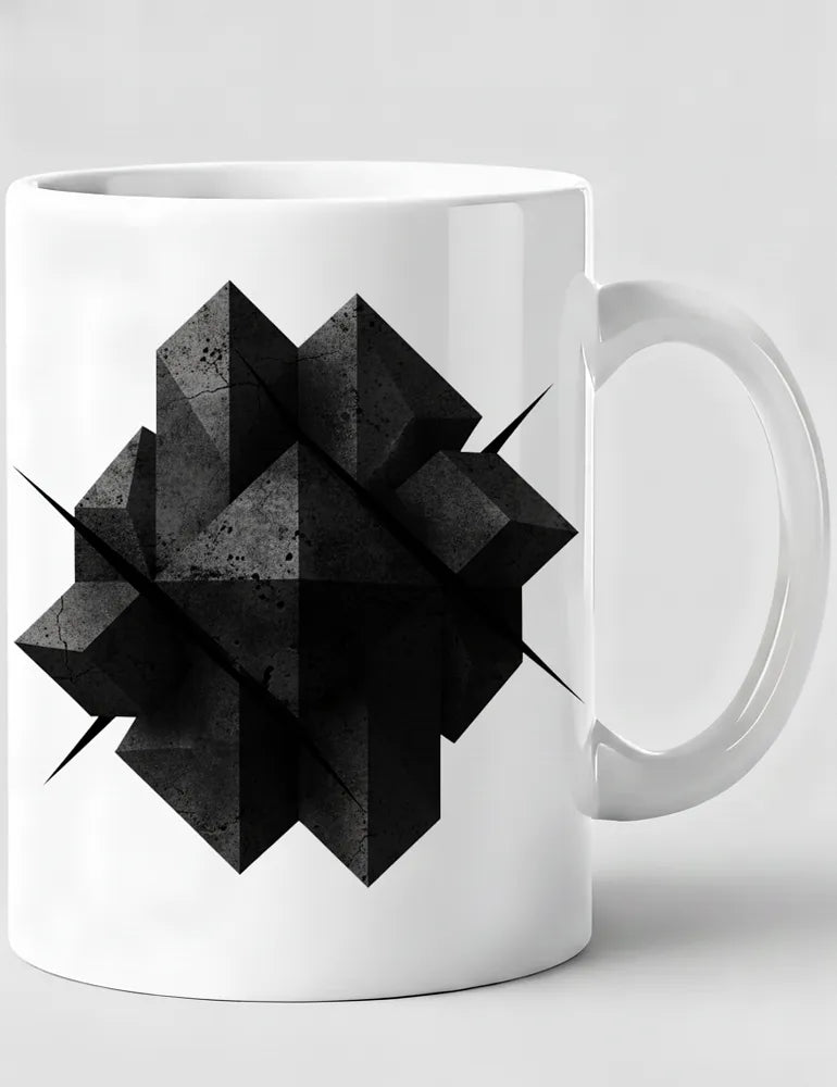 The Construct No. 01 - Brutalist Geometric Art Mug | Julian Hayes Artist Series image 0