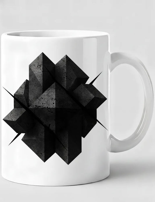 The Construct No. 01 - Brutalist Geometric Art Mug | Julian Hayes Artist Series image 0