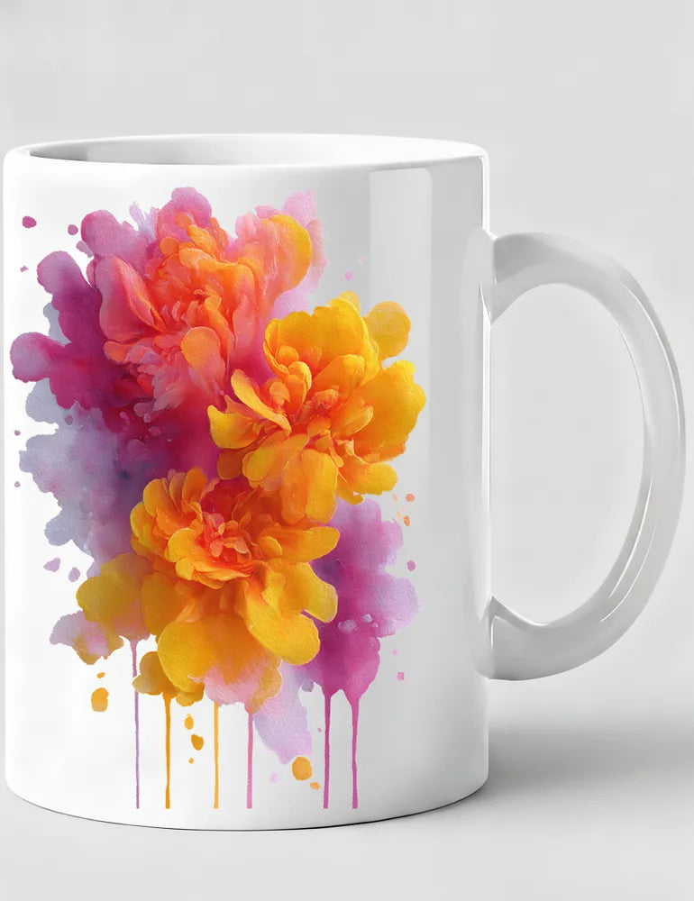 Ethereal Whisper No. 08 - Romantic Abstract Floral Art Mug | Elara Vane Artist Series image 0