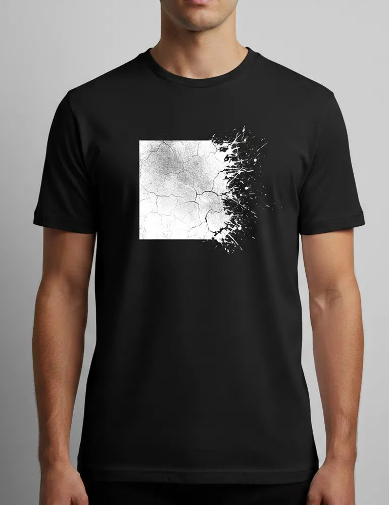 Unisex Eroded Order No. 05 T-Shirt - Distressed Grunge Square image 2