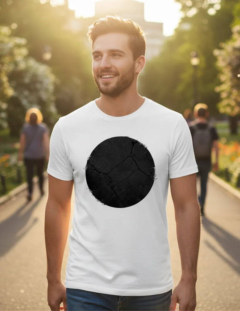 Absolute Zero No. 01 T-Shirt - Minimalist Glitch Circle image 3
