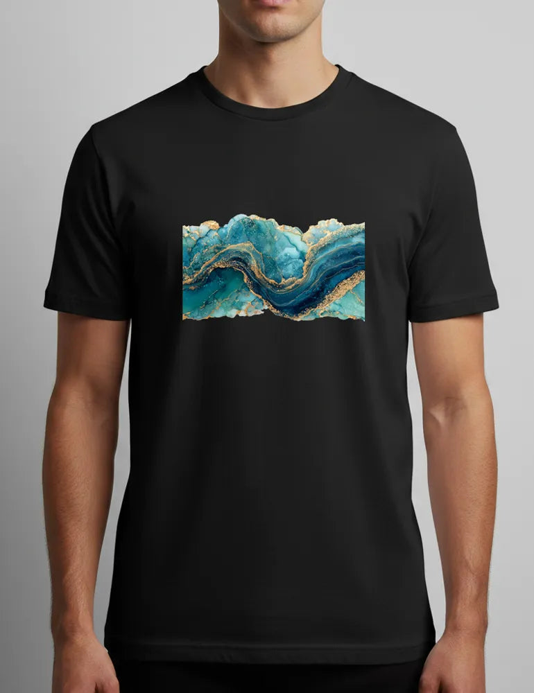 Mosaic Soul No. 10 - Unisex Deconstructed Mediterranean Art Tee | The Liquid Light Series image 3