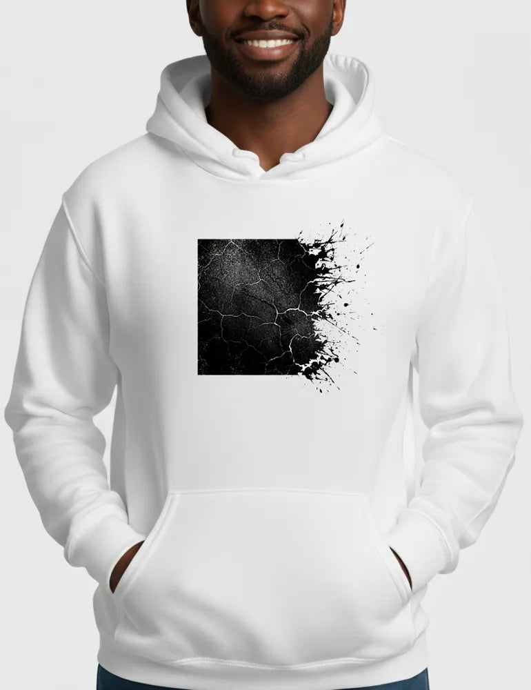 Eroded Order No. 05 - Distressed Grunge Square Hoodie | Julian Hayes Signature Series image 1