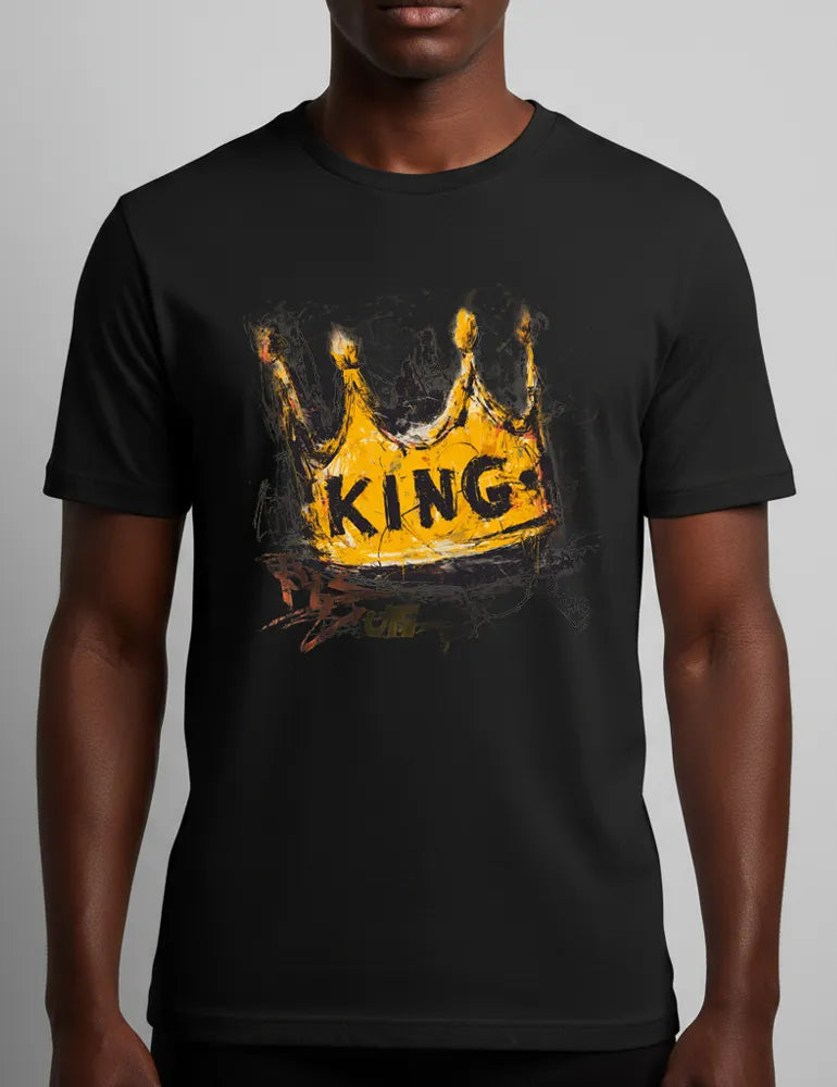 Sovereign Static No. 05 - Unisex Basquiat Style Crown Tee | The Debris Series by Kaelo X image 0