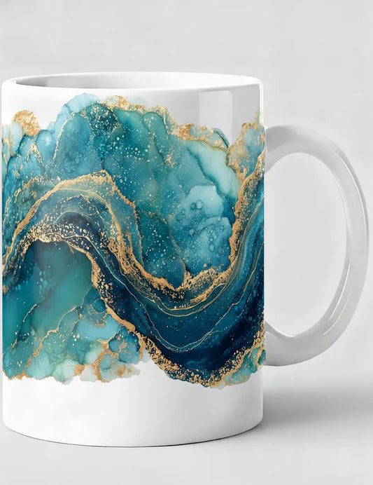 Mosaic Soul No. 10 - Deconstructed Mediterranean Art Mug | Elara Vane Artist Series image 0