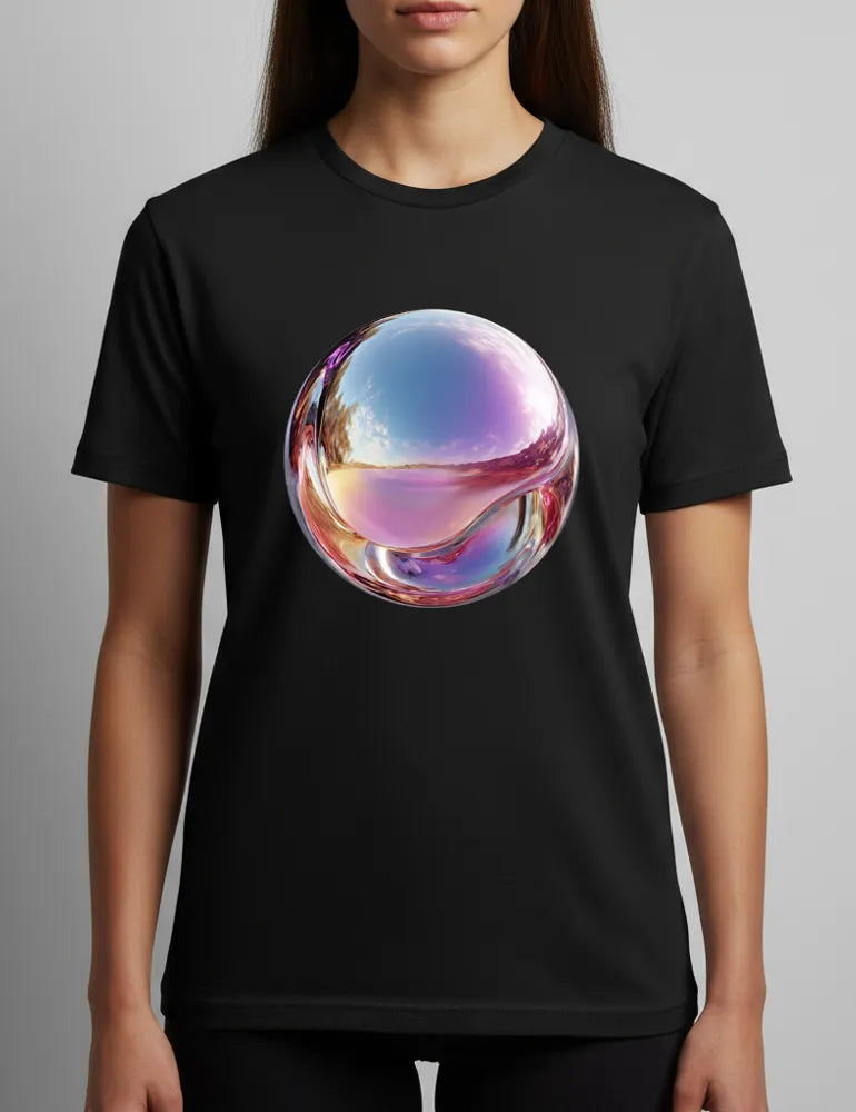 Iridescent Echo No. 05 - Unisex 3D Holographic Chrome Tee | Ryu Tanaka Signature Series image 3
