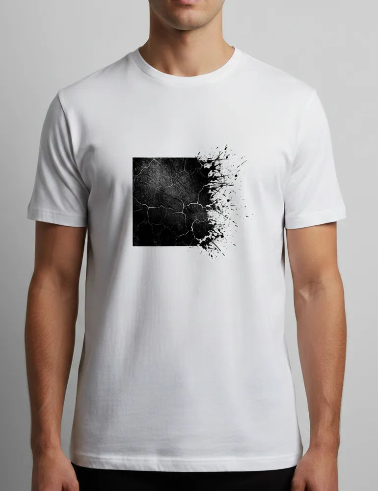 Unisex Eroded Order No. 05 T-Shirt - Distressed Grunge Square image 3