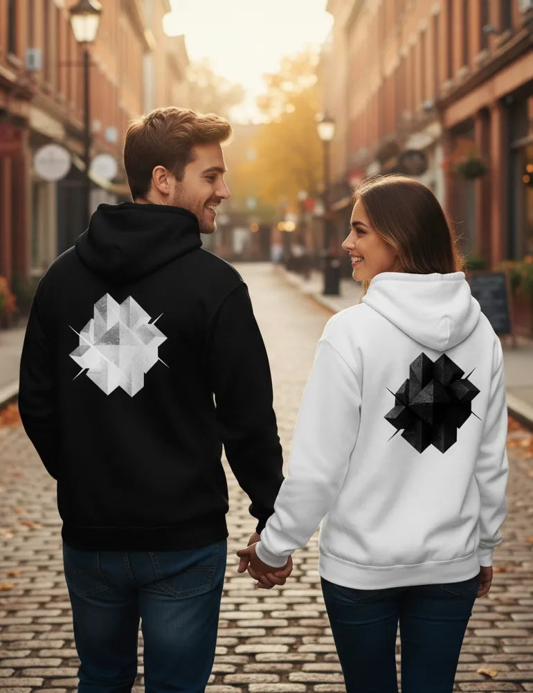 The Construct No.01 Hoodie - Abstract Brutalist Geometry image 4