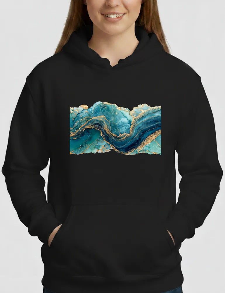 Mosaic Soul No. 10 - Deconstructed Mediterranean Art Hoodie | The Liquid Light Series image 2