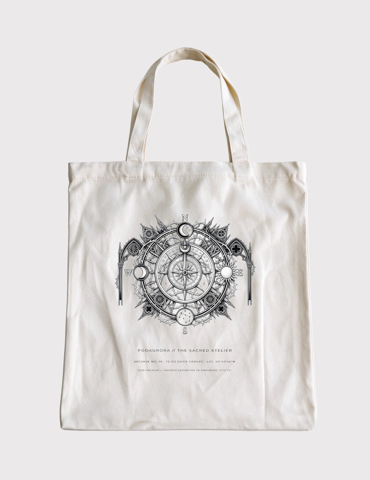 The Celestial Compass No. 02 Heavyweight Canvas Tote | The Sacred Atelier