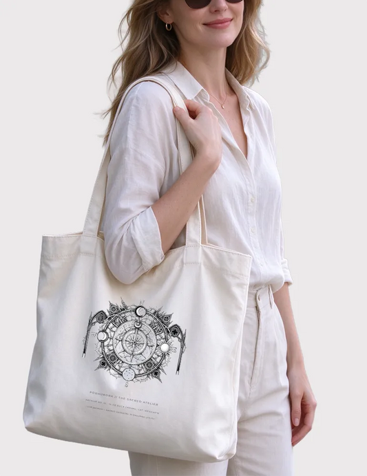 The Celestial Compass No. 02 Heavyweight Canvas Tote | The Sacred Atelier