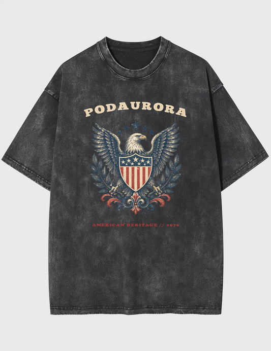 American Heritage No. 01 Acid Snow-Washed Tee | The Archive Series